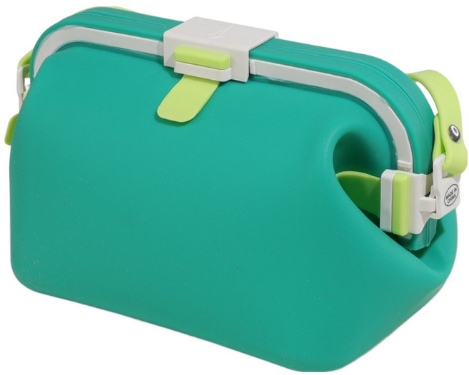 후딱 다용도 방수실리콘백 파우치 수영가방 2L 16 x 11 x 11cm, 그린, 1개