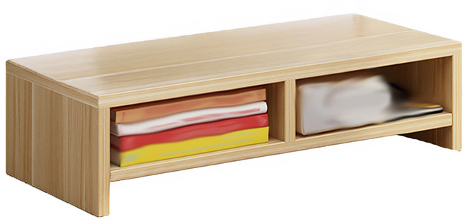 小麥購物 螢幕電腦增高架 L1206 2層, 原木色