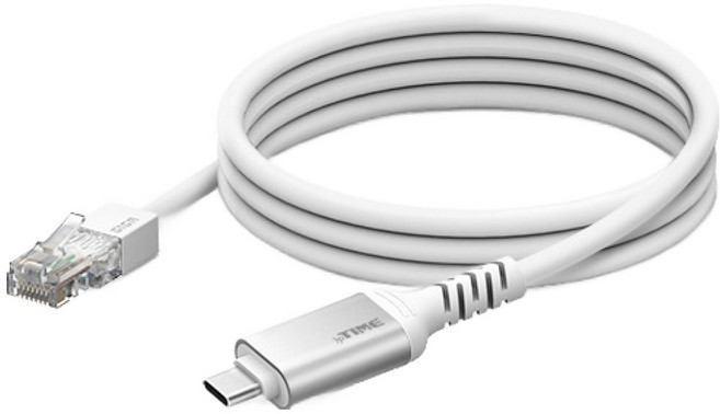 ipTIME UC2LAN Type C to RJ45 랜케이블, 실버, 1개, 2m