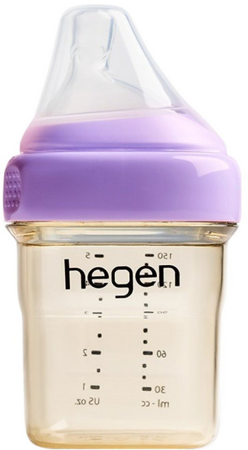 헤겐 PPSU 애착젖병 + 꼭지 세트, 퍼플, 150ml, 1세트