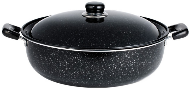 심플팬 마블 다용도 튀김냄비, 블랙, 1개, 40cm