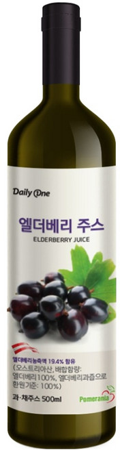 데일리원 엘더베리 주스, 500ml, 1개, 1개