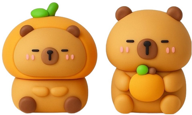 엠에스코퍼레이션 큐티바라 카피바라 미니 연필깎이 2종 세트, 브라운, 1세트