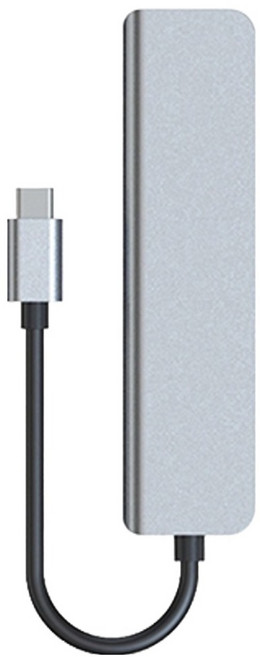 Mass 6合1 MacBook Air/Pro 擴充集線器 4K高清Type-C快充轉接頭 筆電必備/87W快充/多功能Hub, 太空灰, 1個