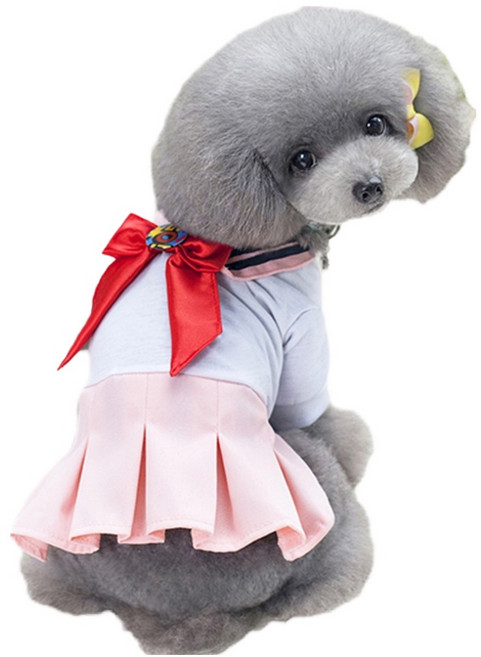 QIDINA 日系變身美少女水手寵物服, 1件, 粉色