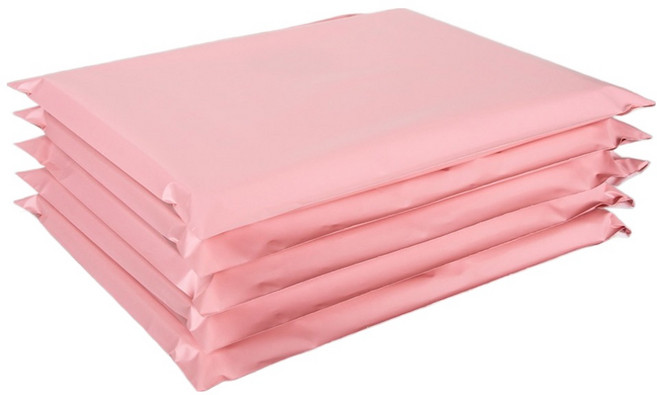 혜림봉투 이중지 택배봉투 연핑크, 100장