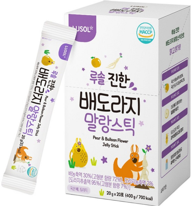 루솔 진한 배도라지 말랑스틱, 혼합맛(배/도라지), 400g, 1개
