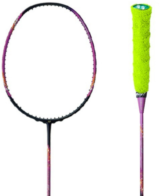 YONEX NANOFLARE 270 SPEED 羽球拍 BG80 25磅 + 綠檸檬色毛巾握把布套組, 1套, NANOFLARE 270(球拍) + AC402DX(毛巾握把布)