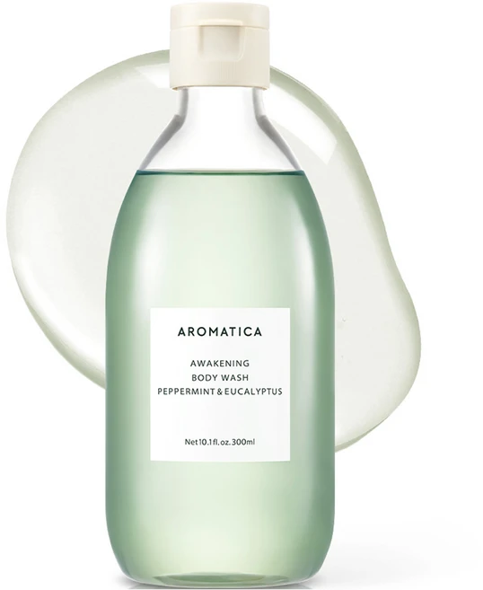 아로마티카 어웨이크닝 바디워시 페퍼민트 유칼립투스, 300ml, 1개 - 쿠팡