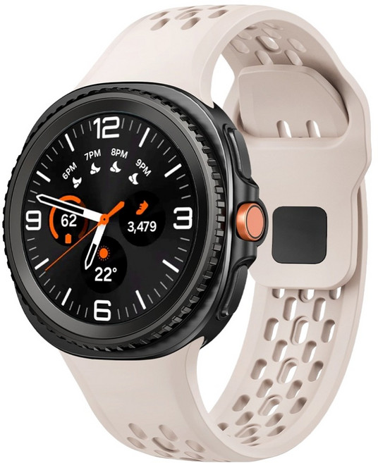 누아트 갤럭시워치 호환 브리즈홀 에어핏 실리콘 스트랩, 스타라이트, 1개