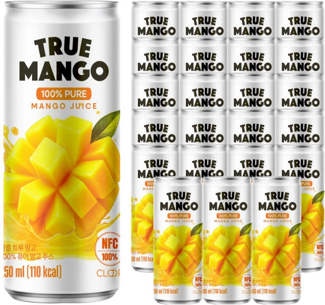 Cloop True Pure 芒果汁, 250ml, 24個