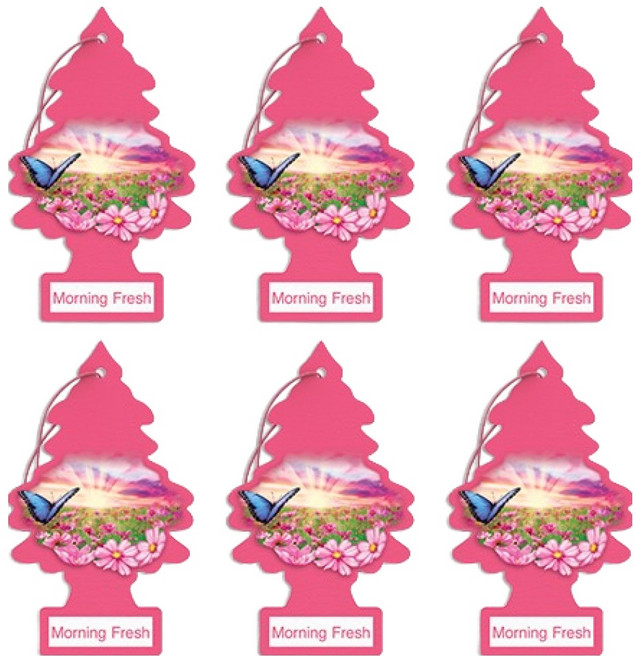 리틀트리 종이 차량용 방향제, 6개, 모닝 프레쉬