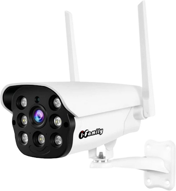 i-family 愛家一族 400萬畫素防水型智能雙光全彩夜視AI人形偵測網路監視器, 1個, IF-510