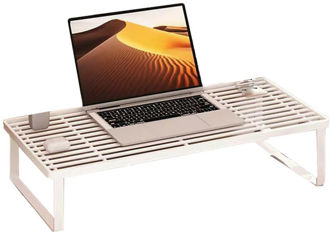 小麥購物 電腦螢幕增高架 鏤空加高款 L1213 50cm, 白色