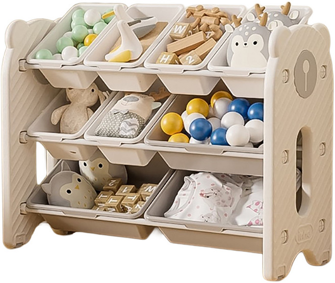 Inhe 英禾 熊寶收納架 組合二, 3層, 茉莉白