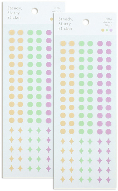 페이퍼리안 스테디 스태리 스티커 3p, 오로라 나잇, 2개