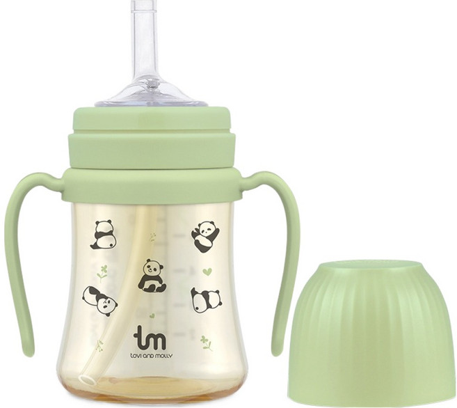 토비앤몰리 유아용 PPSU 포포 빨대컵, 그린, 1개, 180ml