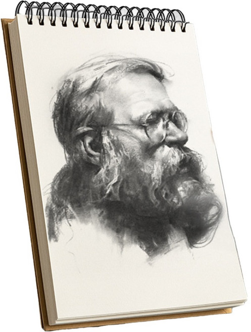 문구담 두꺼운 크로키 미술 드로잉 스케치북 크래프트 60매, 8절, 1개