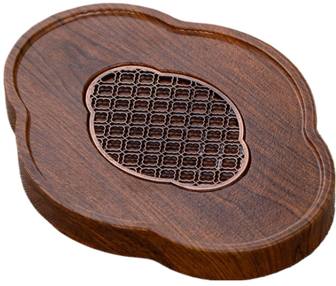 썬앤드림 고급 다도받침 우드 트레이 w002, 브라운
