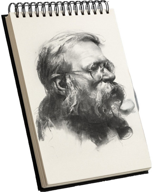 문구담 두꺼운 크로키 연습장 미술 드로잉 스케치북 블랙 60매, 8K, 1개