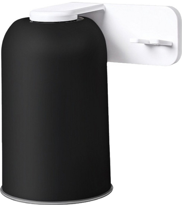 hillo 이지 304스텐 꺼꾸리 자석 양치컵 첫솔 홀더, 블랙, 1개