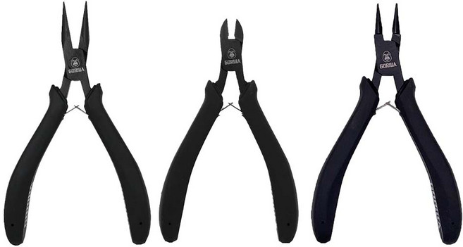GORILLA 紳士質人手工具 經典工藝鉗組3支組 工藝斜口鉗 + 尖嘴鉗 + 圓嘴鉗, 1組