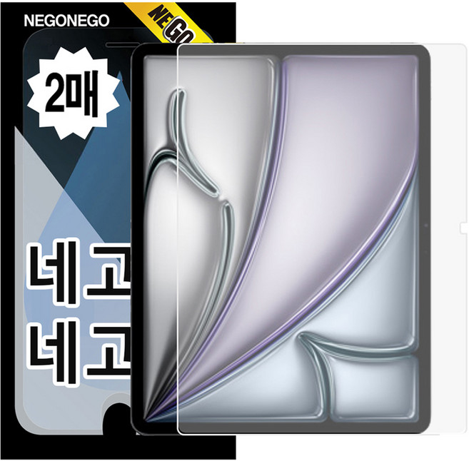 NegoNego 鋼化玻璃防指紋螢幕保護貼 2片組, 1個, 透明