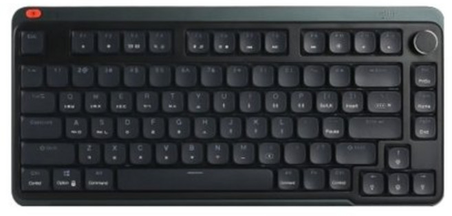 지클릭커 카일 로우프로파일 풀윤활 유무선 기계식 블루투스 텐키리스 키보드, 블랙, SPK80, 제조사축