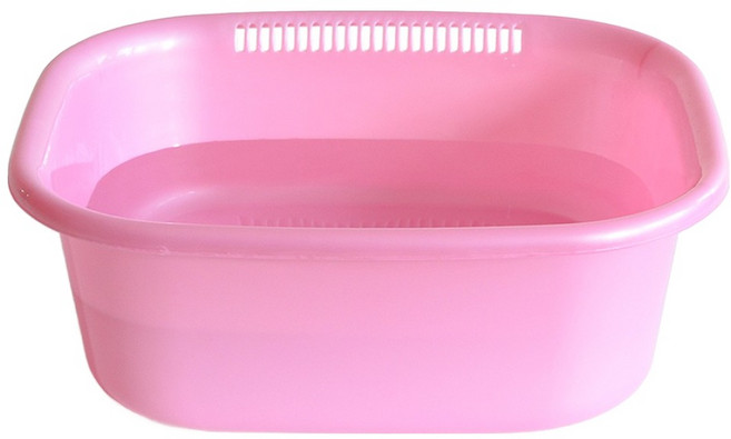 장수리빙 탄탄한 컬러 설거지통, 1개, 핑크