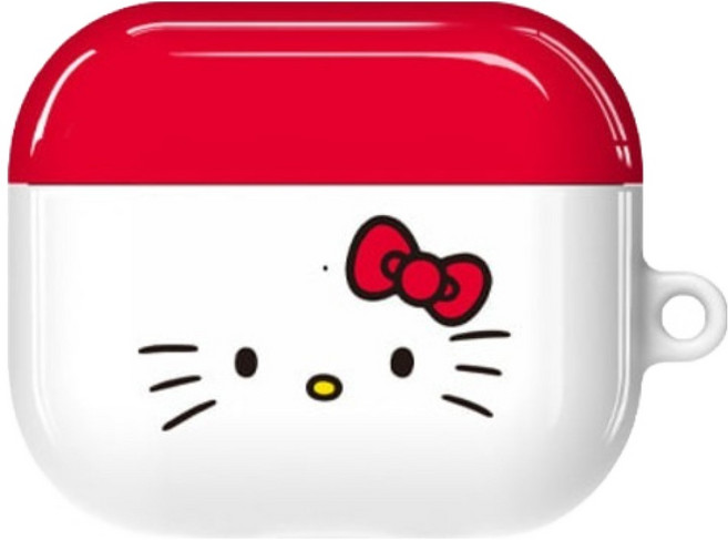 Mpick Hello Kitty 藍牙 AirPods 系列 亮面保護殼, 白色, 單一商品