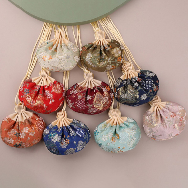 Sevenzip 幸運束口袋 節日紀念禮物包裝福袋, 9個, 混合顏色