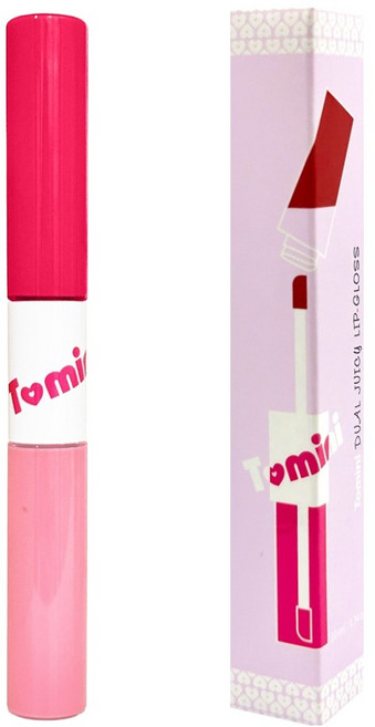 투미니 듀얼 쥬시 립글로스 10g, 베이비핑크 + 체리핑크, 1개