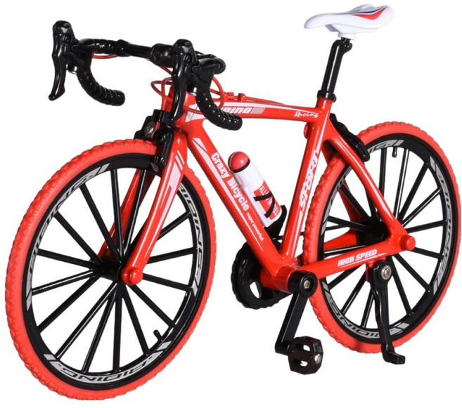 문구담 디테일 소장각 사이클 미니어처 자전거 모형, 10 턴레이싱 레드, 1개