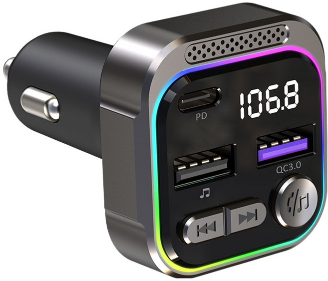 카렉스 아이팝 PD충전 블루투스 FMT 무선카팩 60025760, BT-02, 블랙