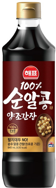 해표 순알콩 양조간장, 1개, 840ml