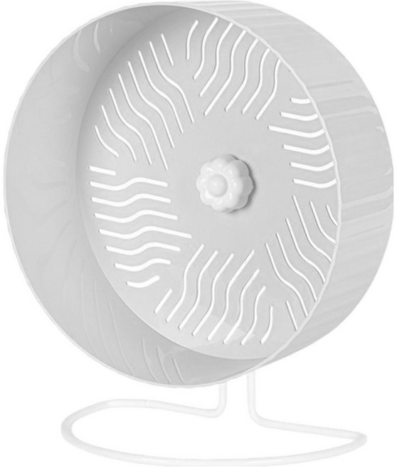 랜보어 햄스터 저소음 러닝 쳇바퀴 21cm, 화이트, 1개