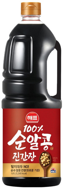 해표 순알콩 진간장, 1개, 1.8L