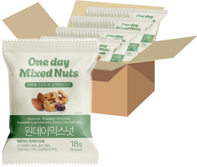一日綜合堅果, 18g, 50個