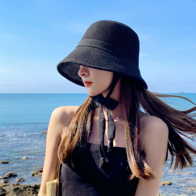 네오바트 레이스업 리본 버킷햇