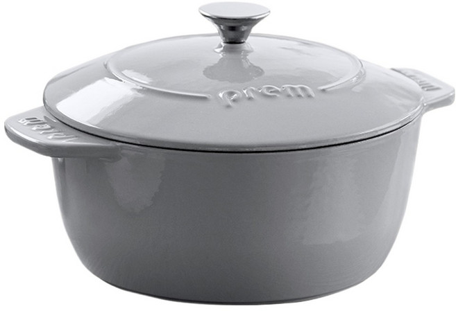 프렘 무쇠냄비 트러스트 아이언팟, 20cm, 라이트그레이, 1개