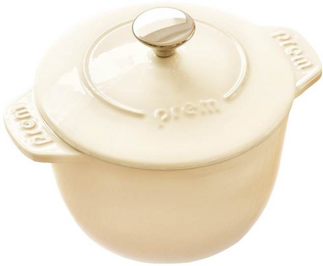 프렘 인덕션 소담 무쇠냄비 라이스팟 16cm, 라이트베이지, 단품, 1개