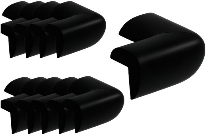 두꺼운 모서리 보호 쿠션 안전 가드, 블랙, 10개