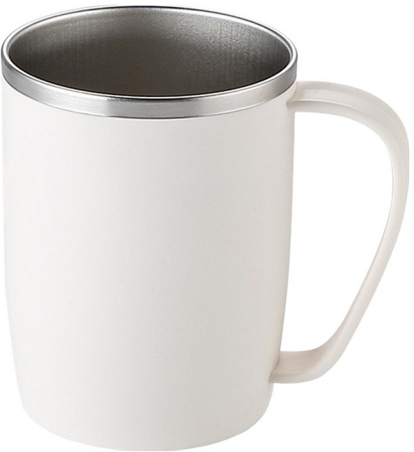 생활업글연구소 스테인레스 심플 양치컵, 화이트, 1개