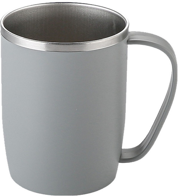 생활업글연구소 스테인레스 심플 양치컵, 그레이, 1개