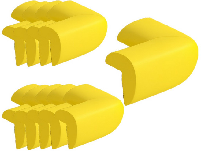 두꺼운 모서리 보호 쿠션 안전 가드, 옐로우, 10개