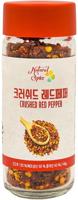 내츄럴스파이스 크러쉬드 레드페퍼, 40g, 1개 - 쿠팡