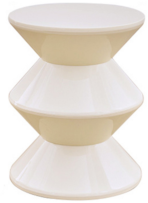 라라하우스 델라 모래시계 컬러 스툴 사이드 테이블 Large, 크림, 1개