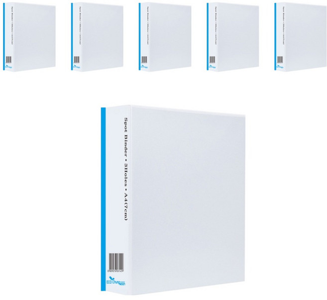 에코청운 고주파 사다리 바인더 7cm, 백색, 6개