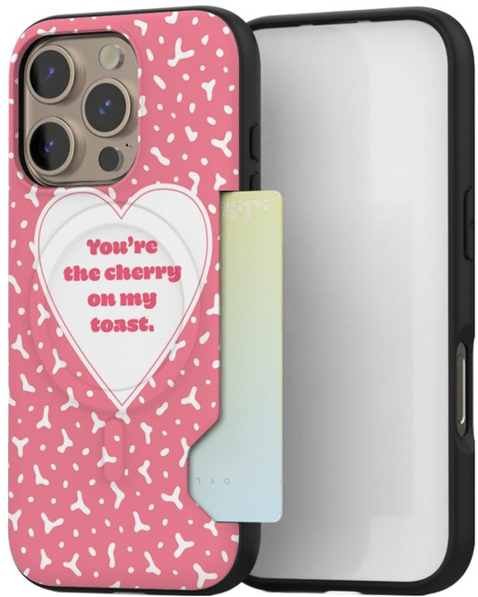 케이스퍼시픽 하트테라조 맥세이프 카드 수납 범퍼 휴대폰 케이스