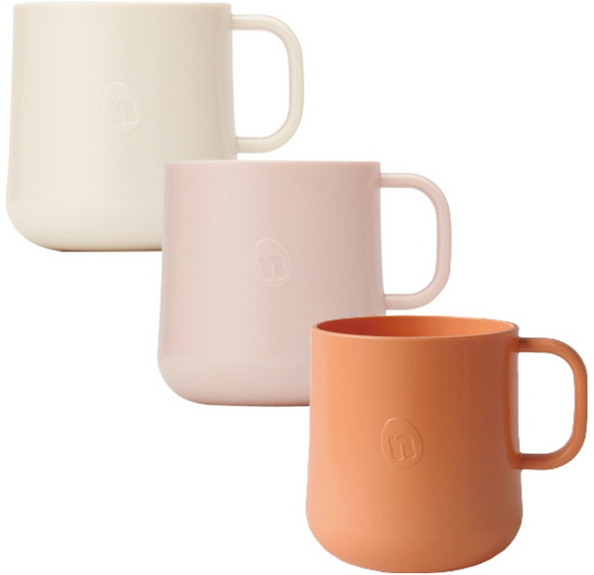 네스틱 유아용 컵 3종 세트, 바닐라 + 핑크 + 피치퍼즈, 1세트, 200ml